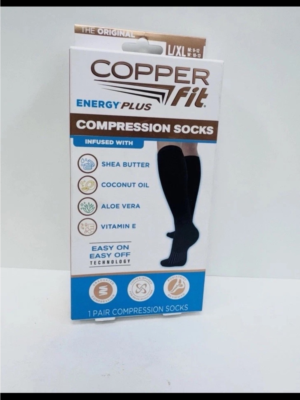 Energy Plus Black Compression Socks - Men